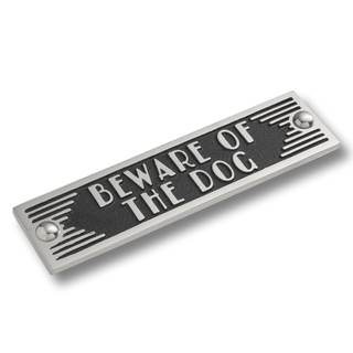 The Metal Foundry Beware Of The Dog Metal Door Sign. Art Deco Style Home Décor Accessories Door Or Wall Alumin