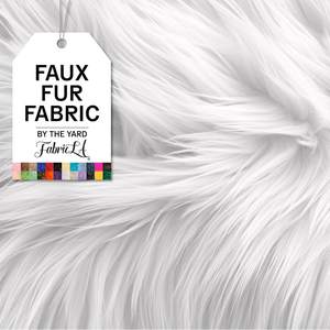 FabricLA Faux Fur Fabric by The Yard - Artificial Craft Fur - 36" X 60" Inch Wide - Fur Fabric for Craft Suppl