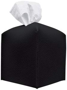 carrotez Tissue Box Cover, [Refined] Modern PU Leather Square Tissue Box Holder - Decorative Holder/Organizer 