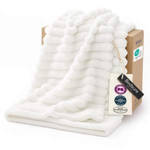 Bedsure GentleSoft White Throw Blanket for Couch - Birthday Gifts for Women Mom Her Girls, Cozy Fleece Blanket