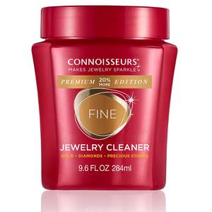 CONNOISSEURS Premium Edition Jewelry Cleaner, Value Size 9.6oz - Pick from Fine, Silver or Delicate Jewelry Cl