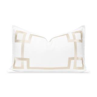 Hofdeco Premium Coastal Patio Indoor Outdoor Lumbar Pillow Cover Only, 12"x20" Water Repellent for Backyard, C