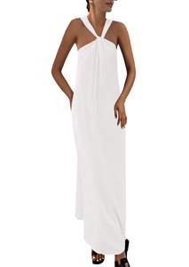PRETTYGARDEN Women Sleeveless Casual Flowy Maxi Dress | Soft Lightweight Fabric, Strappy Loose Fit, Thick Shou