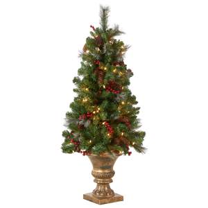 National Tree Company 4ft Pre-Lit Crestwood Spruce Christmas Entrance Tree | 100 Clear Lights, 230 Tips, Artif