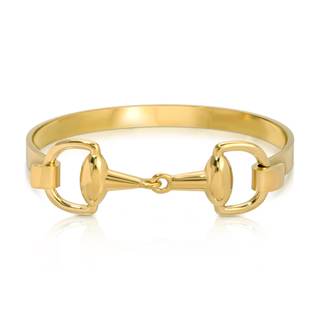 Minimalist Horse Bit Bangles in Silver, 18K Gold, 18K Rose Gold & White Gold Plated – Stackable Stainless Stee