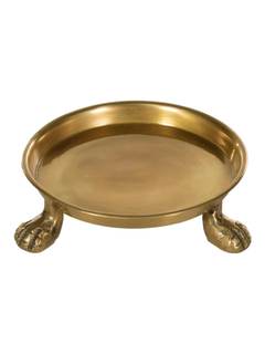 Round Clawfoot Dish — by Alice Lane Home Collection — Gold — for Home Decor, Candles, Jewelry, Perfume, Cosmet