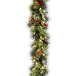 National Tree Company 9ft Pre-Lit Crestwood Spruce Christmas Garland | 50 Clear Lights…