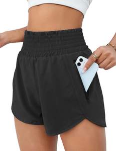BMJL Women's Athletic Shorts High Waisted Running Short Pocket 2.5" Sporty Shorts Gym Workout Shorts Medium Bl