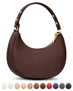 Vantamo Crescent Bags For Women with RFID Protection, Half Moon Clutch Purses for Women with Anti-Theft Clip f
