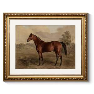 ARPEOTCY Vintage Gold Framed Horse Wall Art, Bedroom Bathroom Living Room Classic Horse Picture Wall Decor, Ca