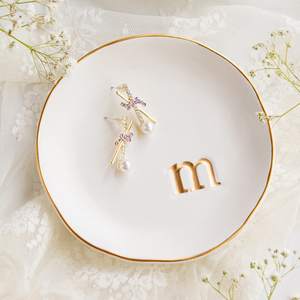 COLLECTIVE HOME Ceramic Jewelry Tray, Trinket Dish, Gifts for Women (M) | Mother's Day, Birthday, Christmas, E