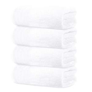 Tens Towels 4 Piece Extra Large Bath Towels 30 x 60 Inches, White | 100% Cotton, Larger & Lighter Weight, Quic