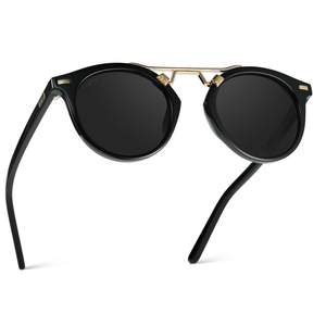 WearMe Pro Skyler Women's Polarized Sunglasses, Double-Bridge Round, UV400 | Shatter-Resistant Lenses, Durable