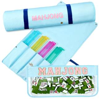 2 Pcs Mahjong Bags for Racks and Tiles Include Mahjong Tile Bag & Rack Bag, 37 Inch Protective Sleeve Tile Gif