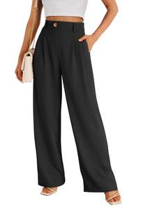 LILLUSORY Womens Wide Leg Dress Work Flowy Pants Business Casual Outfits | 2026 Trousers, Dressy Slacks, High 