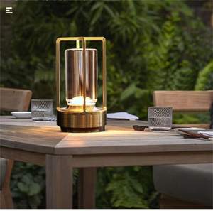 Rechargeable Cordless Small Metal Table Lamp, Stepless Dimming, 3-Color | Gold, 2600mAh Battery, Portable LED 
