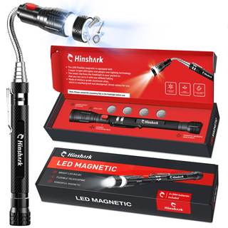 Gifts for Men Extendable Telescoping Magnetic Pickup Tools, Gadgets for Men | LED Flexible Magnetic Pickup Too