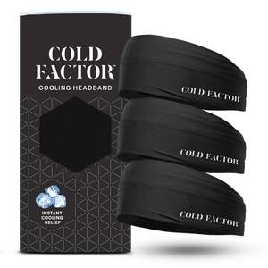 COLD FACTOR Cooling Headband for Women and Men – UPF 50+ Advanced Evaporative Comfort, Instant Cooling Sweatba
