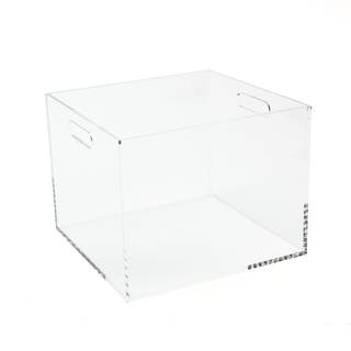 russell+hazel Acrylic Hanging File Box Organizer, Letter Size, Clear | Files letter-size folders in clear acry