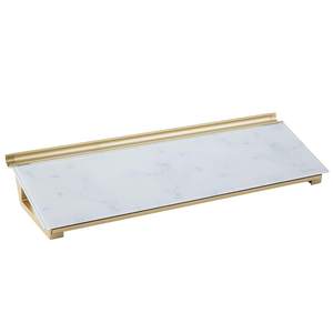 Quartet Glass Dry Erase White Board 18"W x 6"H, Compact Desktop Whiteboard with Storage Drawer, Marble (GDP186