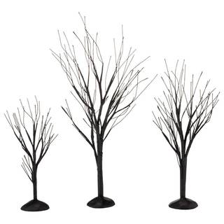 Department 56 Halloween Accessories for Village Collections Bare Branch Trees Figurine Set, Multiple Sizes, Bl