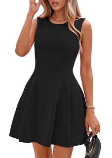 PRETTYGARDEN Summer A Line Dresses for Women Elegant Classy | Sleeveless Tank Top, Fit and Flare Graduation Pa