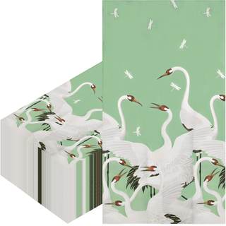 Stxy's Bird Napkins Paper Guest Towels for Bathroom Decorative Green Birds (45ct) Disposable Hand Towels for P