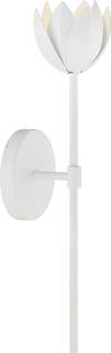 Meridian M90081WH Vintage Modern Farmhouse Wall Sconce, 1-Light 3.5 Watt, 19" H x 5" W, White
