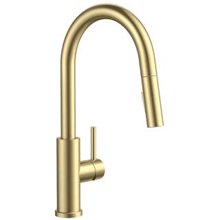 FORIOUS Gold Kitchen Faucet with Pull Down Sprayer, Classic Single Handle | Lead-Free, Stainless Steel, High A