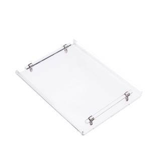 Artmaze Acrylic Serving Tray, Breakfast Tray with Acrylic Handles, Decorative for Coffee Table & Kitchen, 16x1