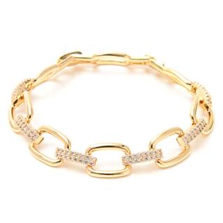 14K Gold and Silver Plated Special Cain Link with Toggle Clasp Closure in Daily or Party for Women Fashion Jew