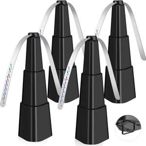 Fretech Fly Fans for Tables 4 Pack - Portable Automatic Picnic Table Food Repellent Fans Spinner for Restauran