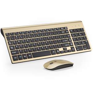 Wireless Keyboard and Mouse Ultra Slim Combo, TopMate 2.4G Silent Compact USB 2400DPI Mouse and Scissor Switch