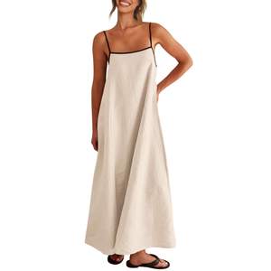 Shy Velvet Women's Linen Maxi Dress Spaghetti Strap Casual Boho Dress | Linen Maxi Dress, Boho Vacation Dress,