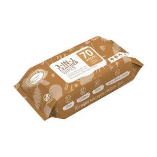 Air Jungles 3in1 Leather Cleaner Wipes 70 Count, Extra Large 8" x 10" Size | Clean Condition Protect Wipes for