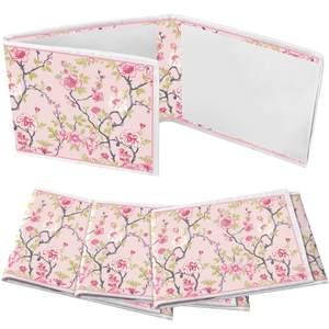 4 Pack Chinoiserie Mahjong Card Holder Chinoiserie Print Mahjong Card Sleeve Large Size(6 1/8”x4 3/4”) Soft Pr