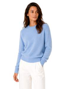 State Cashmere Women’s Essential Crewneck Sweater 100% Pure Cashmere Classic Long Sleeve Pullover Small Bella 