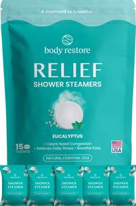 BodyRestore Shower Steamers Aromatherapy, Self Care Gifts, Relief 15 Pack | Birthday Gifts for Women & Men, Sp