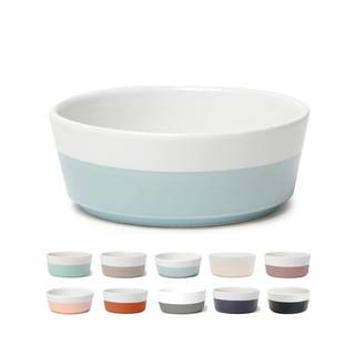 Waggo Dipper Ceramic Dog Bowl for Small and Large Breeds - Heavyweight and Durable Pet Food and Water Dish Cro