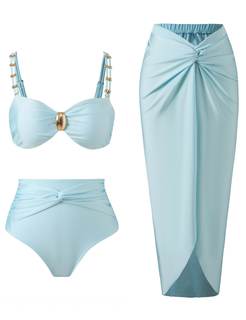 YUNIDMEIM Women's One Piece Swimsuit with Skirt Retro Cutout Bathing Suit | Tummy Control,Matching Skirt, Cove