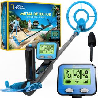 NATIONAL GEOGRAPHIC Metal Detector for Kids - 7.4" Waterproof Metal Detector Coil, Lightweight Gold Detector w