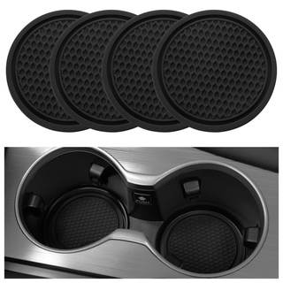 SINGARO Car Cup Coaster, 4PCS Universal Non-Slip Cup Holders Embedded in Ornaments Coaster, Car Interior Acces
