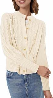YEXPINE Women's Cardigan Sweater Button Down Long Sleeve Fall Jacket Short Chunky Cable Knit Open Front Loose 