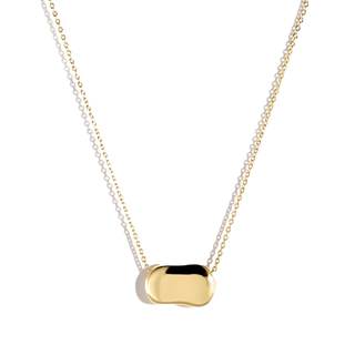 Electric Picks Dakota Necklace for Women, 14k Gold Plated Organic Charm Pendant Necklace, 18" Adjustable Layer