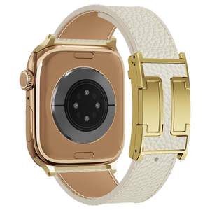 Leather Magnetic Watch Band Compatible with Apple Watch Ultra 49mm 46mm 45mm 44mm 42mm 41mm 40mm 38mm, Designe