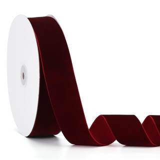 Velvet Ribbon Burgundy,1-1/2 Inch x 20Yd,Perfect for Christmas Gift Wrapping,Floral Bouquets,Home Decor,Party 