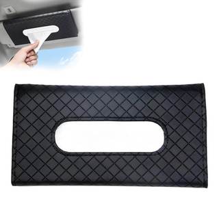 Luxury Car Tissue Holder for Visor with Lotion Facial Tissues | Diamond PU Leather with Velvet Lining | Allerg