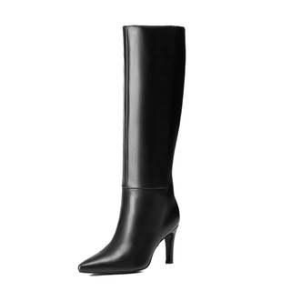 Reitoye Knee High Boots Women Pointed Toe Stiletto Tall Zipper Dress Boots | Sexy Going Out Boots,Side Zipper,