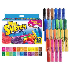 Mr. Sketch Scented Markers, Chisel Tip, Assorted Colors, 22 Count - Fun for Kids, Coloring, Spark Creativity, 