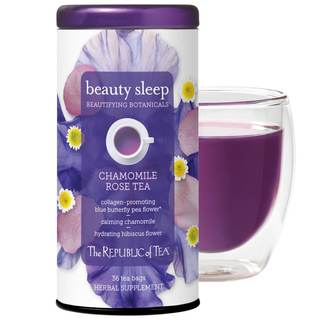 The Republic of Tea Beautifying Botanicals Beauty Sleep Herbal Tea, 36 Ct | Caffeine Free. Suitable for day or